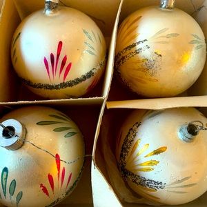 Vintage mercury glass Christmas ornaments